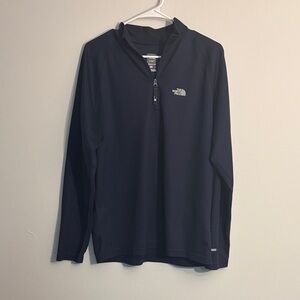 The North Face Navy Quarter-Zip long sleeve Pullover size medium